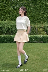 Áo dệt knit nơ