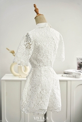 Jumpsuit ren dập nổi họa tiết
