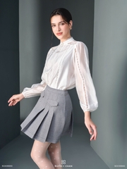 Áo Nissa phối ren tay dài bo chun