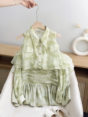 Set Stela áo hở vai kèm chân váy