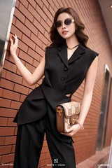 Áo Celestine sát nách phối vạt chéo