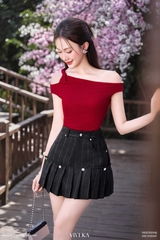 Áo Rebecca trễ vai phối dây xoắn