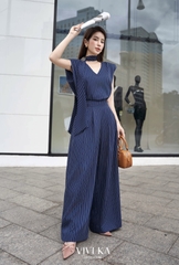 Set áo tay ngắn dây nơ  + quần ống suông