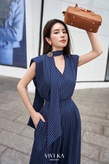 Set áo tay ngắn dây nơ  + quần ống suông