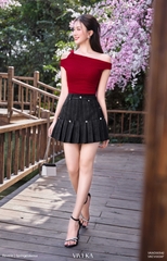 Áo Rebecca trễ vai phối dây xoắn