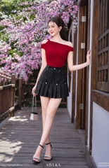 Áo Rebecca trễ vai phối dây xoắn