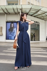 Set áo tay ngắn dây nơ  + quần ống suông