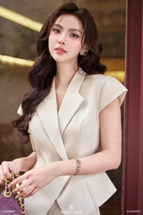 Áo Nerina cổ vest phối dây nơ