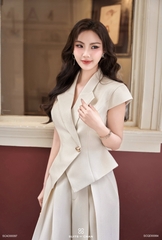 Áo Nerina cổ vest phối dây nơ