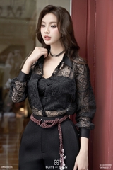 Áo Cherish sheer tay dài phối bra