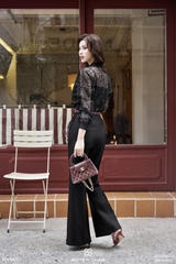 Áo Cherish sheer tay dài phối bra