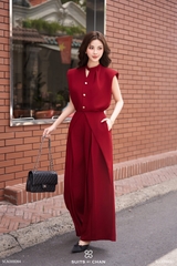 Quần Miranda ống rộng tà layer