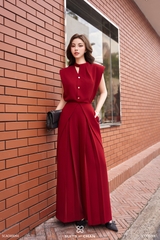 Áo Miranda tay chờm cổ trụ xếp