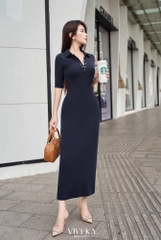 Đầm gân dài tay lỡ