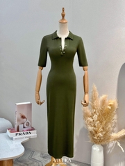 Đầm gân dài tay lỡ