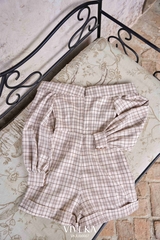 Jumpsuit Karen kiểu trễ vai phối tay bồng