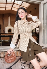Áo Elly kiểu sơ mi dây cột nơ vai
