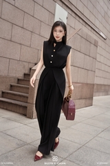 Quần Miranda ống rộng tà layer