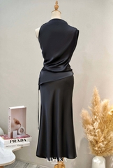 Set áo tà xéo + chân váy lụa