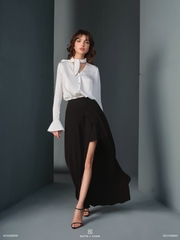 Chân váy Aster xẻ tà phối lưới rời