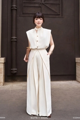 Áo Miranda tay chờm cổ trụ xếp