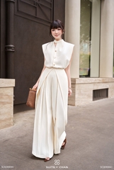 Quần Miranda ống rộng tà layer