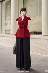 Áo Elena cổ vest phối nút túi hộp