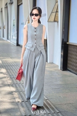 Set áo ghile + quần ống suông