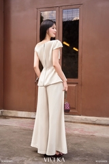 Áo Marina lệch vai phối nơ