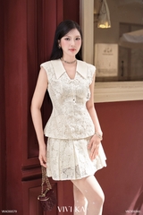 Chân váy Morna ren xếp ly