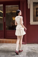 Chân váy Morna ren xếp ly