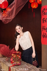 Áo Cora cổ tròn sát nách