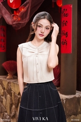 Áo Cora cổ tròn sát nách