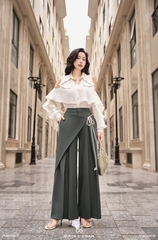 Quần dài Jade phối vạt chéo thắt nơ