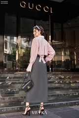 Áo sơ mi dây buộc eo cài nút