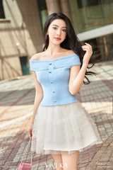 Áo dệt kim trễ vai