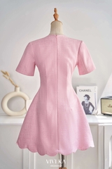 Đầm Charm cổ V phối nơ