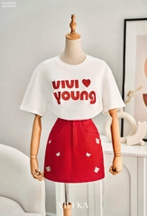 Áo thun ViViyoung nhũ cut-out lưng