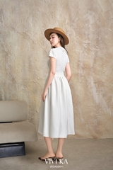 Đầm Cindy cổ sen dáng dài
