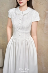 Đầm Cindy cổ sen dáng dài