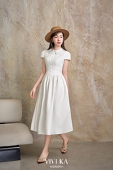 Đầm Cindy cổ sen dáng dài