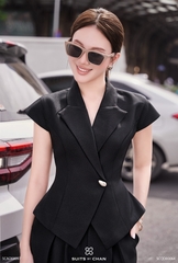 Áo Nerina cổ vest phối dây nơ