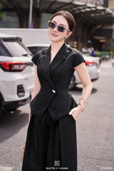 Áo Nerina cổ vest phối dây nơ