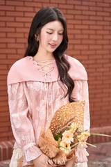 Áo Arabell voan tay dài phối dây nơ