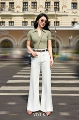 Quần dài ống loe túi trước