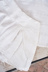 Set Teresa áo hoa ren thêu + chân váy xếp bèo