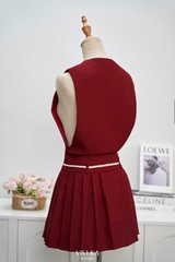 Jumsuit Ashley dây bím tùng xếp ly phối nút