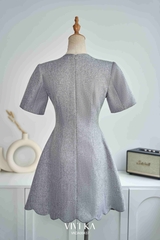 Đầm Charm cổ V phối nơ