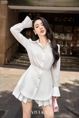 Quần váy xếp ly bản nhỏ