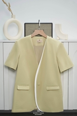 Áo vest Saya tay ngắn phối viền